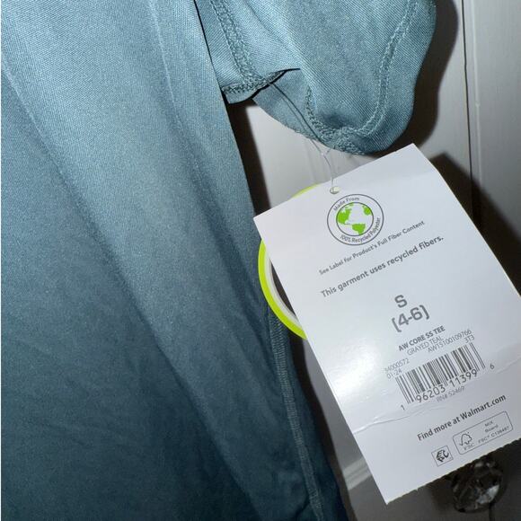 New Athletic Works Core Short Sleeve Tee Grayed Teal Women's size S - Picture 2 of 5